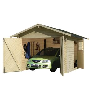 Dřevěná garáž KARIBU 54133 28 mm natur LG1885