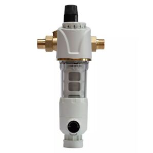 Samočisticí filtr s tl. redukčním ventilem - 1"M; 40µm; nerez, manuální vč. filtrační vložky