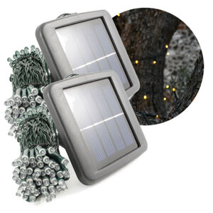 SolarCentre Vánoční SADA 2x Solární LED řetěz SolarCentre Elan SS9946 200 LED / 20m teplá bílá