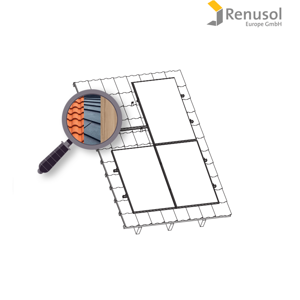 Renusol Konstrukce Renusol na FV pro 3 panely. Plech / šindel / dřevo