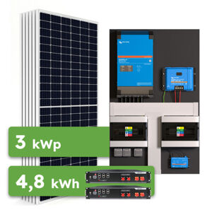 Ecoprodukt Hybrid Victron 3kWp 4,8kWh 1-fáz předpřipravený solární systém