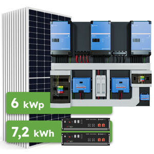 Ecoprodukt Hybrid Victron 6kWp 7,2kWh 3-fáz předpřipravený solární systém